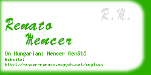 renato mencer business card